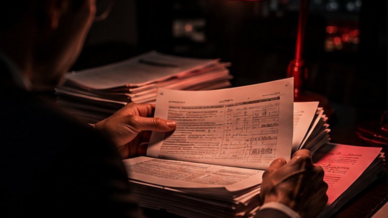 Analysts reviewing financial compliance documents